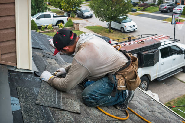 Professional Roofing technician working in Wolford, VA